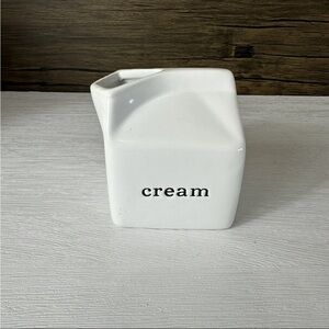 Crate & Barrel Ceramic Cream Container